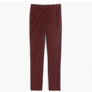 J. CREW cranberry wine red ankle pants sz 14 WP197